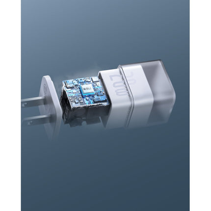 Cargador Rápido USB-C y Cable Nylon USB-C 1 Metro, Baseus, PD 20W