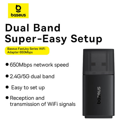 Adaptador WIFI, 650Mbps, Baseus
