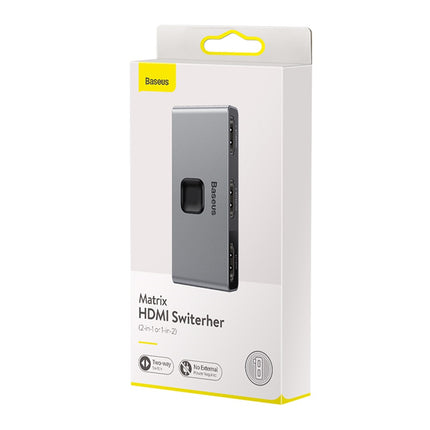Switcher HDMI 2 en 1, Baseus, 4K