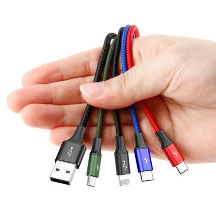 Cable Carga Rápida 4 en 1, Lightning, 2 Tipo-C y Micro USB3.5, Baseus