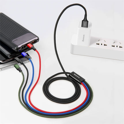 Cable Carga Rápida 4 en 1, Lightning, 2 Tipo-C y Micro USB3.5, Baseus