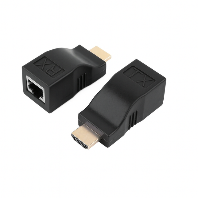 Adaptador Extensor HDMI a Red Rj45 Cat5e/6 Utp, 30 Metros
