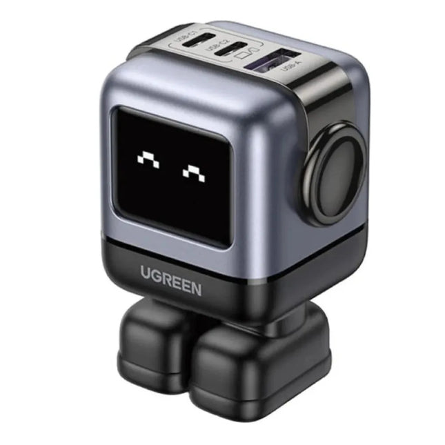 Cargador Robot 65W UGREEN Nexode GaN USB-C USB-A Negro