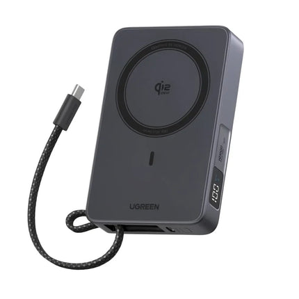Batería Portátil Magnético 30W Cable UBS-C Carga Rápida Negro Ugreen