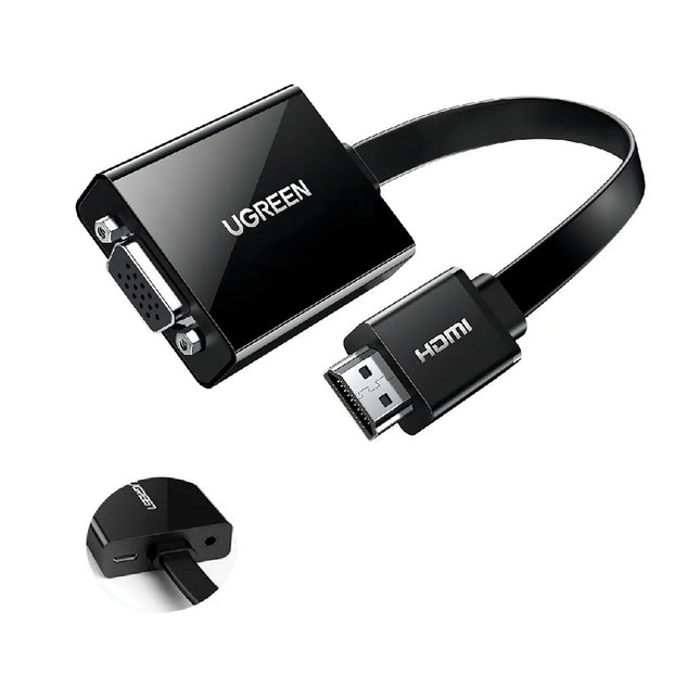 Convertidor HDMI a VGA + Audio y Plug 3.5 1920x1080 Ugreen