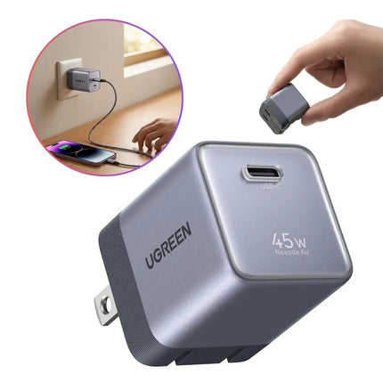 Cargador Rapído 45W UBS-C GAN Para Android y iOS Ugreen