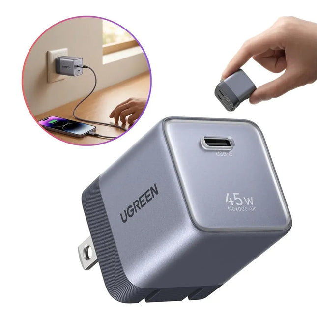Cargador Rapído 45W UBS-C GAN Para Android y iOS Ugreen