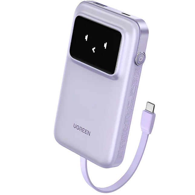Batería Portátil 30W Carga Rápida UGREEN USB-C USB-A 10000mAh Lavanda