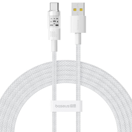 Cable Carga Rápida, USB-A a USB-C, Baseus, 2 Metros, Blanco