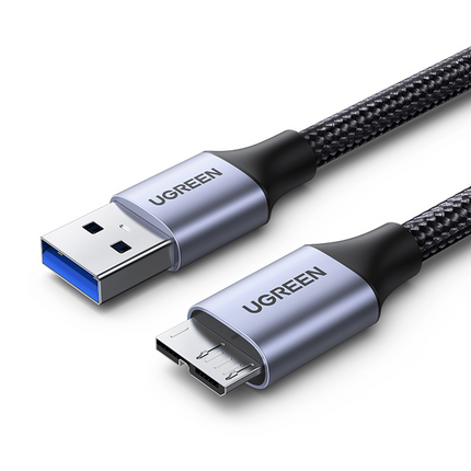 Cable USB3.0 a Micro B, Nailon Trenzado, Para HDD externo