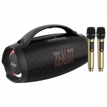 Parlante inalámbrico Zealot S98M 160W 2 Micrófonos IPX6