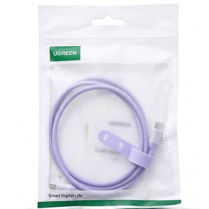 Cable Ugreen USB-C a USB-C 60W Lavanda 1 Metro