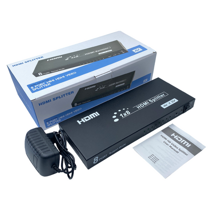 Divisor HDMI 1 entrada 8 salidas 4K x 2K Con Audio RoHS, 3D