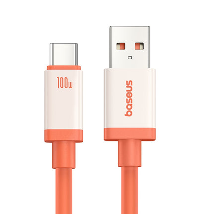 Cable Carga Rápida, USB-A a USB-C, Baseus, 2 metros, Naranja