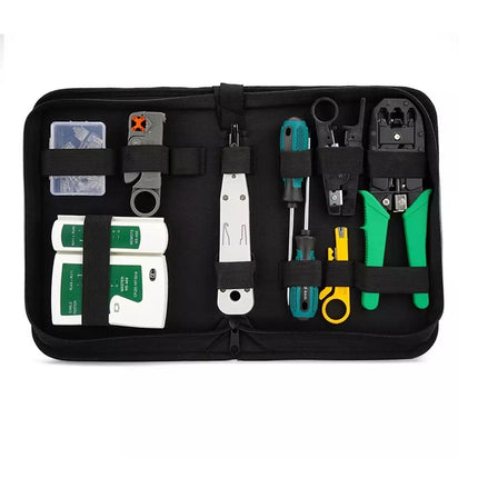 Kit Herramientas de Red, Testeador, Crimpeadora, Ponchador