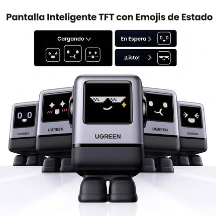 Cargador Robot 100W GAN USB-C USB-A 4 Puertos Android iOS Ugreen