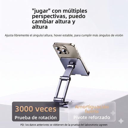 Soporte para Celular, Ajustable, Gira 360°, Aluminio, Ugreen