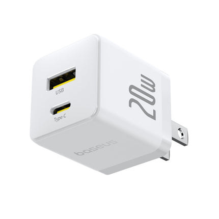 Cargador Rápido 20W USB-C y USB-A Baseus