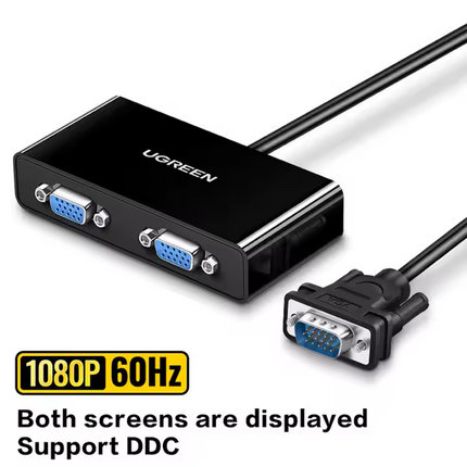 Conmutador VGA 1 Entada a 2 salidas macho a 2 hembra Ugreen