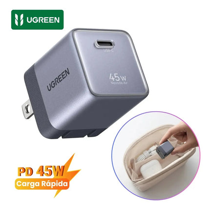 Cargador Rapído 45W UBS-C GAN Para Android y iOS Ugreen