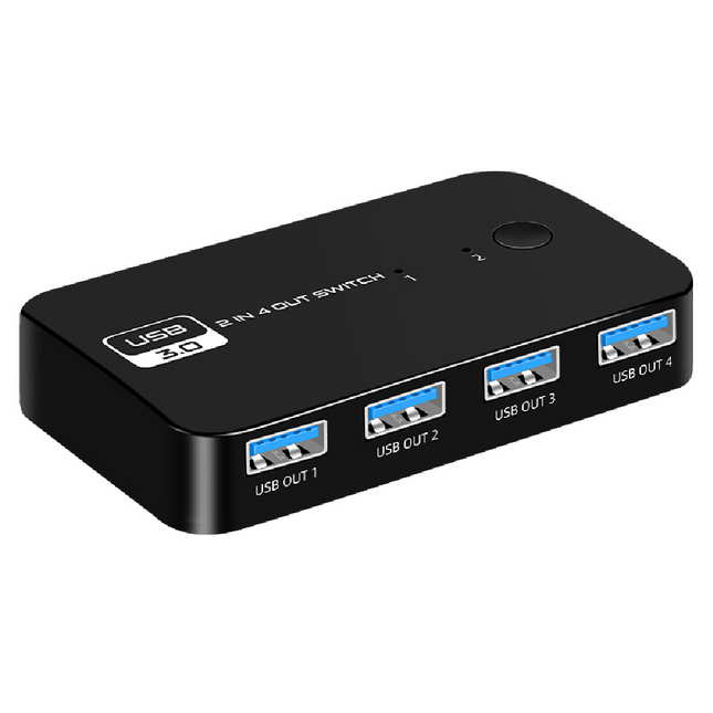 Switch Extensor USB3.0 2 Entradas 4 salidas