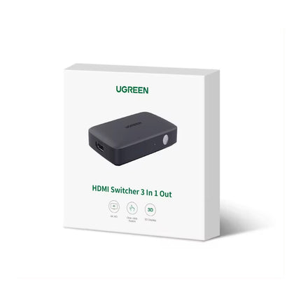Switcher HDMI 3 en 1 UGREEN, Con Control Remoto