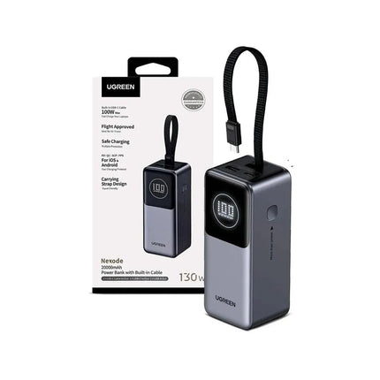 Batería Portátil 130W Con Cable Nexode 20000 mAh Ugreen Carga Rápida