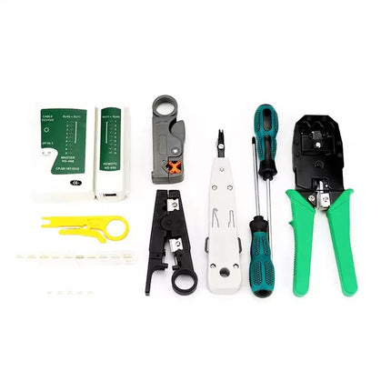 Kit Herramientas de Red, Testeador, Crimpeadora, Ponchador
