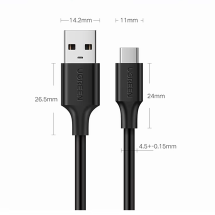 Cable Carga Rapido USB a USB-C UGREEN 2 Metros 3A