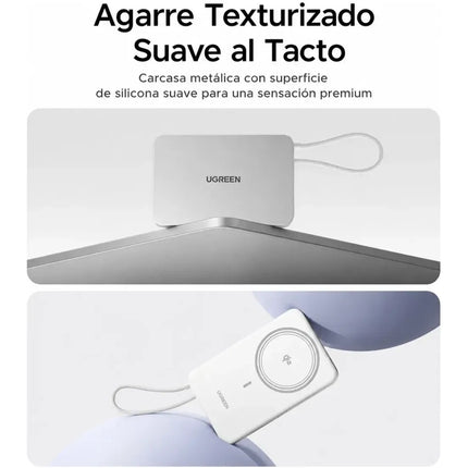 Batería Portátil Magnético 30W Con Cable UBS-C Carga Rápida Ugreen