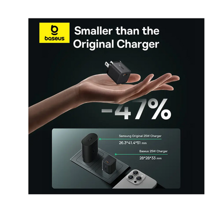 Cargador Rápido Tipo C, Baseus, 25W