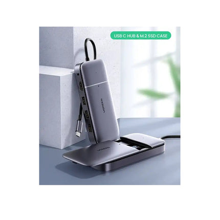 Adaptador UGREEN HUB, 6 en 1, USB-C A USB 3.0, M.2 SSD, HDMI 4K@60Hz, USB C