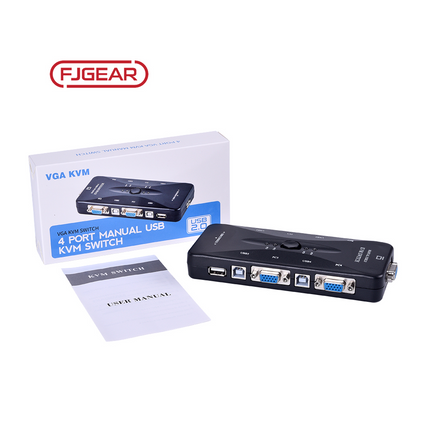 Switch VGA KVM Para 4PC, 1 monitor, 1 Teclado y 1 Mouse