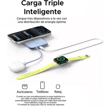 Batería Portátil Inalámbrico 30W 10000mAh Celeste Ugreen
