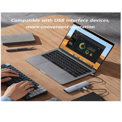 Adaptador UGREEN Hub USB-C 5 en 1, USB C, 3*USB 3.0 5Gbps, HDMI y RJ45