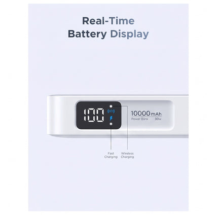 Batería Portátil Magnético 30W Cable UBS-C Carga Rápida Blanco Ugreen