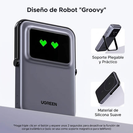 Batería Portátil Magnético 20W UBS-C Negro Ugreen