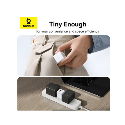 Cargador Rápido 20W USB-C y USB-A Baseus