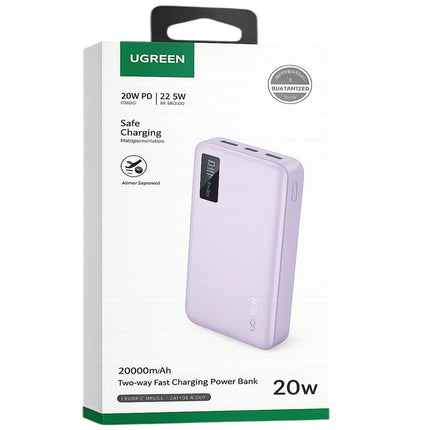 Batería Portátil Carga Rapido 20W 20000mAh iOS Android Ugreen