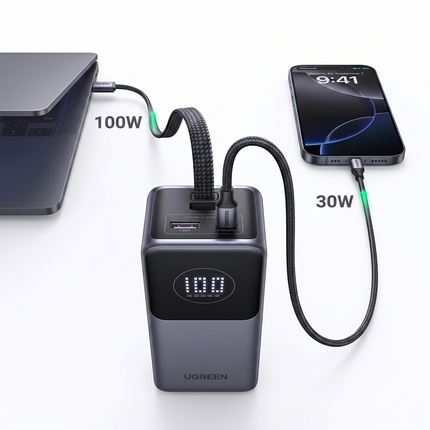 Batería Portátil 130W Con Cable Nexode 20000 mAh Ugreen Carga Rápida