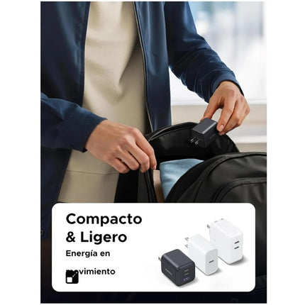 Cargador Carga Rápida 45W UGREEN USB-Cx2 USB-A