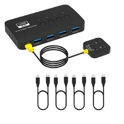 Switch USB3.0 4 entradas 4 salidas, Botón independiente