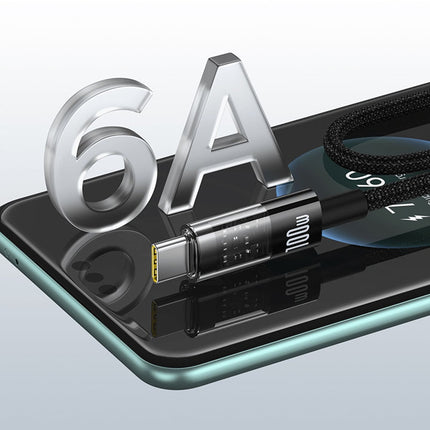 Cable Carga Rápida, USB-A a USB-C, Baseus, 2 Metros, Negro