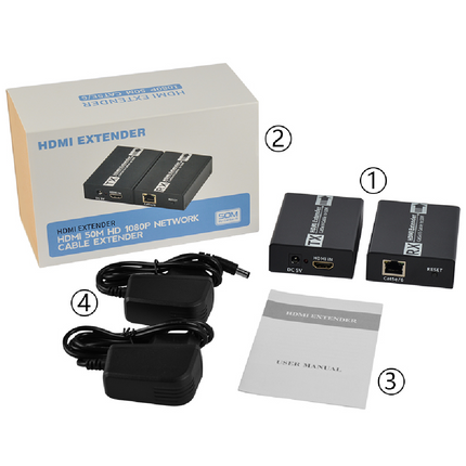 Extensor HDMI hasta 50 Metros UTP RJ45 Full HD 1080