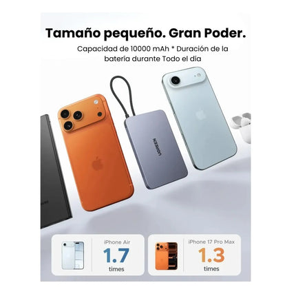 Batería Portátil Magnético 30W Cable UBS-C Carga Rápida Ugreen