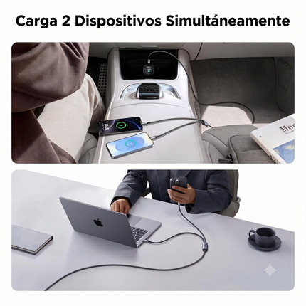Cable USB-C a USB-Cx2 Carga Rapida 100W Ugreen