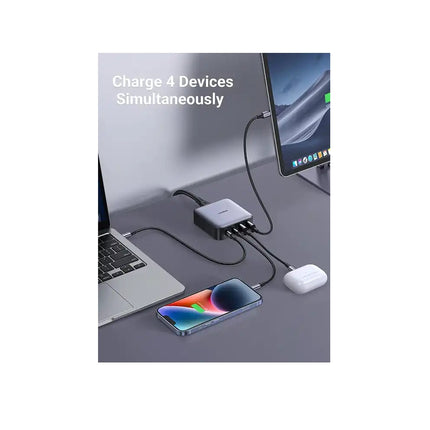 Cargador UGREEN 65W USB C, 4 puertos, GaN, iPhone 14