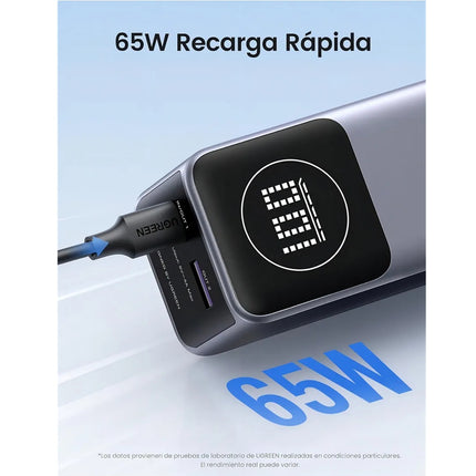 Batería Portátil 100W Carga Rápida UGREEN USB-C USB-A 12000mAh