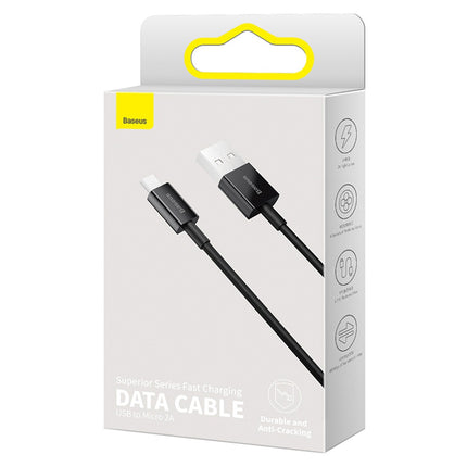 Cable Carga Rápida USB a Micro 2A, Baseus, 2 Metros