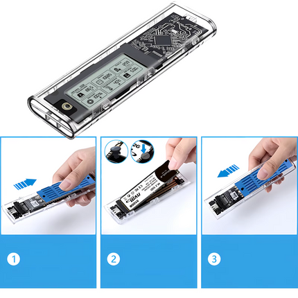 Carcasa para SSD M.2 NGFF Y NVMe, Externo, USB 3.2, Tipo-C